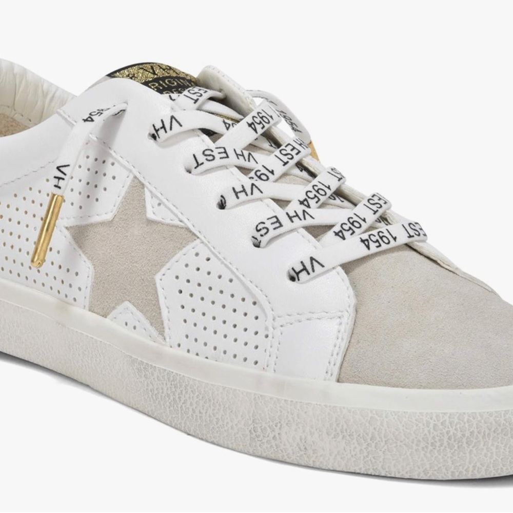 Vintage Havana Gadol White, Gray, and Green Star Sneakers